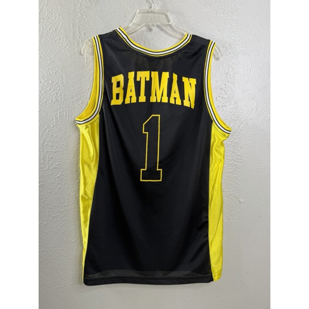 BATMAN Black & Yellow DC Comics Basketball Jersey Tank Top Men MEDIUM GUC